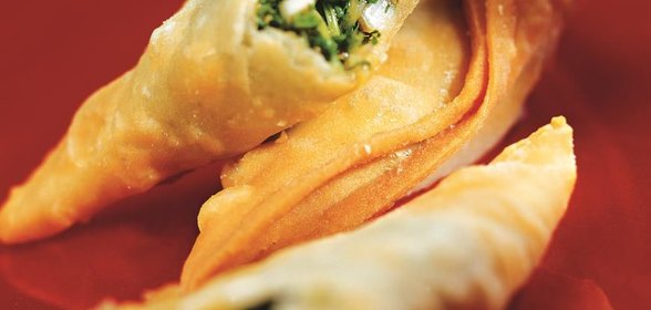 Самса с зеленью