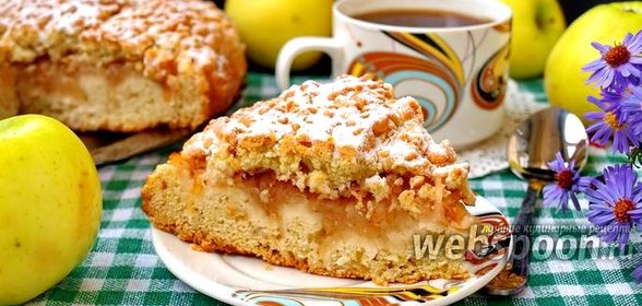 Тёртый пирог с яблоками