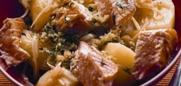 Рагу из семги с картофелем