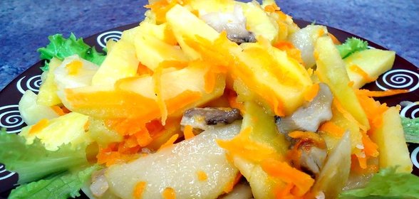 Вешенки, тушенные с картошкой