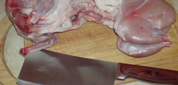 Кролик с шампиньонами