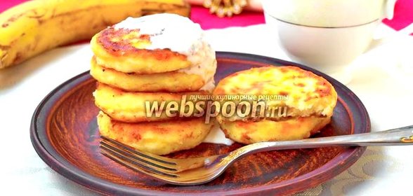 Кокосовые сырники с бананом