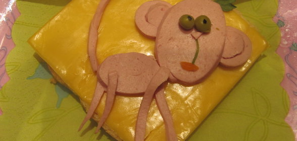 Бутерброд Обезьянка на ветке