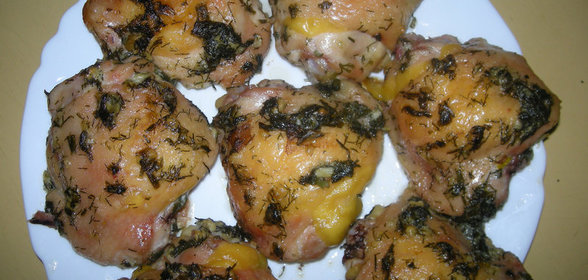 Куриные бёдра с сыром