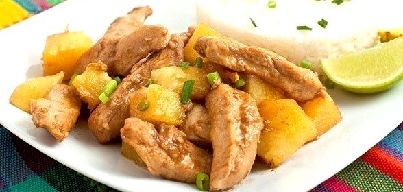 Курица с ананасом и лаймом