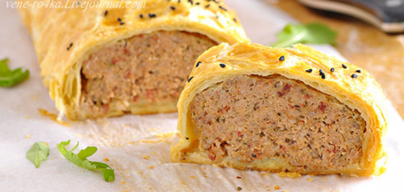 Мясной рулет «Домашний» в слоёном тесте. Тест-драйв с Окраиной