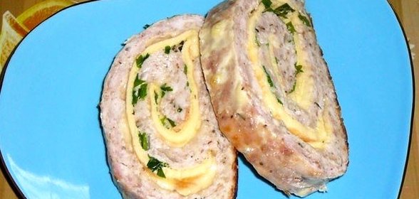 Рулет куриный с омлетом