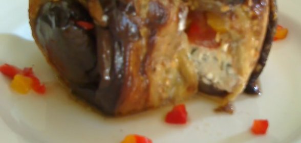 Пирог из баклажан и сыром фета