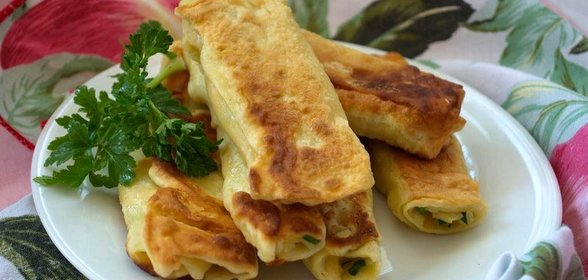 Лавашики с сыром и зеленью