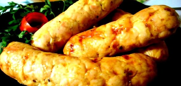 Куриные колбаски с ветчиной