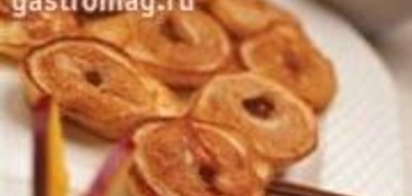 Оладьи из абрикосов с подливкой из манго с корицей
