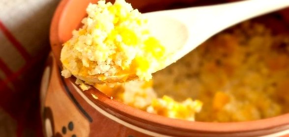 Пшенная каша с карамельной тыквой
