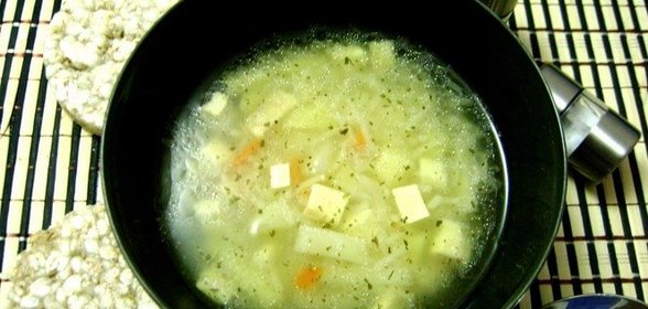Суп с копченым сыром