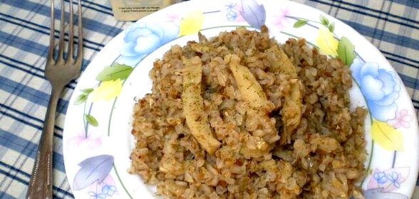 Каша гречневая сечка с вешенками