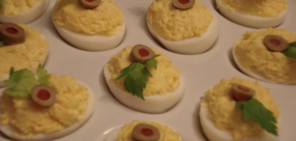 Фаршированные яйца (самый простой рецепт)