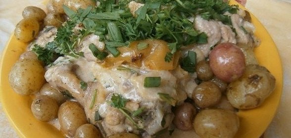 Креветки, запеченные с творогом