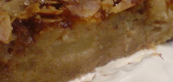 Датский яблочный пирог с корицей и сметаной//Шарлотка по-датски