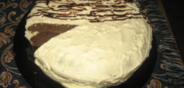 торт с какао и заварным кремом