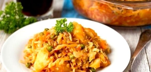 Рагу из патиссонов и кабачков