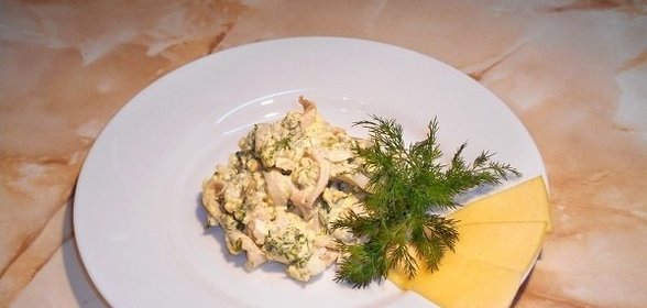 Кальмары с плавленым сыром