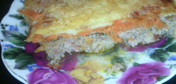 Фарш под сыром, запеченный в духовке