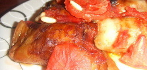 Баклажанные рулетики с мясными пальчиками