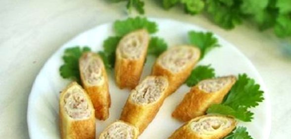 Яичные блинчики с мясом