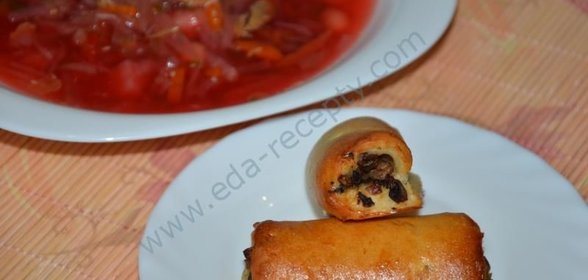 Картофельные рулетики с грибами
