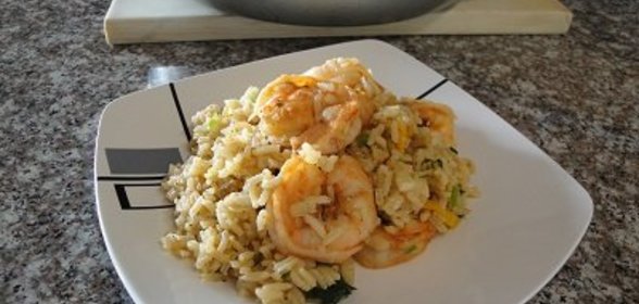 Креветки с перцем и Рисом ! ! !