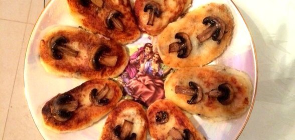 Постные зразы с грибами