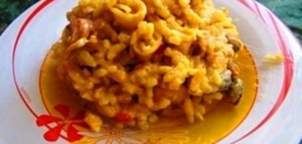 Ризотто с карри и морепродуктами