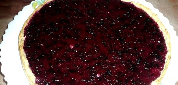 Постный овсяный пирог с ягодной заливкой