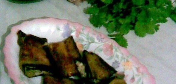 Рулетики из баклажан
