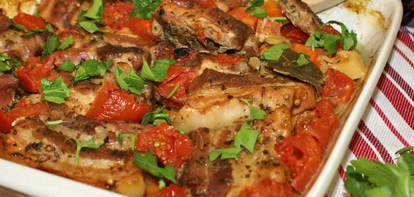 Рагу из грудинки