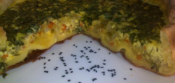 Открытый пирог с кабачками