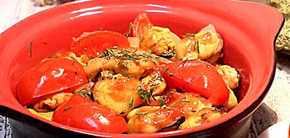 Перезагрузка? Я требую продолжение банкета! Мидии с луком и томатным соусом!