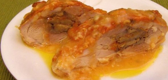 Куриные бедрышки, фаршированные грибами