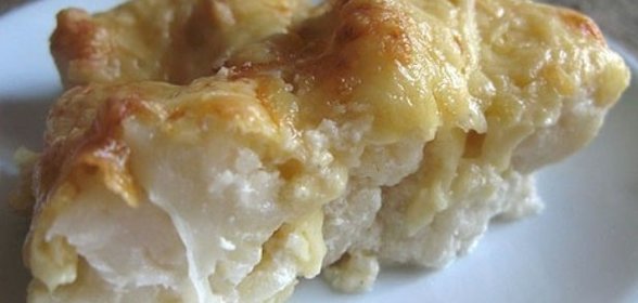 Цветная капуста в сливках с сыром