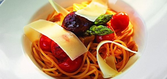 Спагетти с грибным рагу