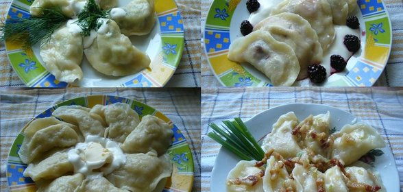Вареники с ежевикой ,картошкой (3 вида начинки)