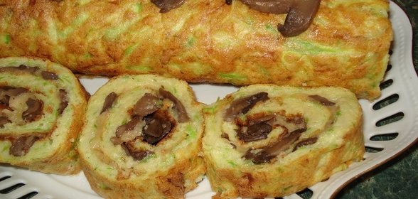рулет из кабачков с грибами