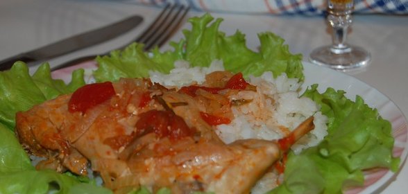 Кролик в белом вине с розмарином