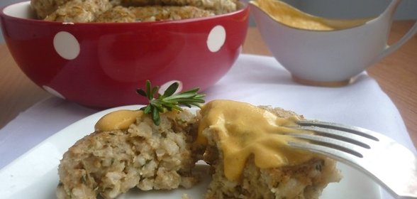 Котлеты из перловой крупы с творожным сыром