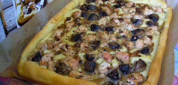 Пирог с курицей и шампиньонами (тест-драйв)