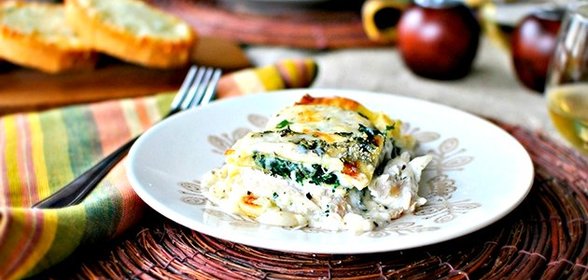 Лазанья с творогом и сыром