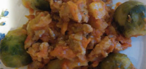 Жаркое с брюссельской капустой