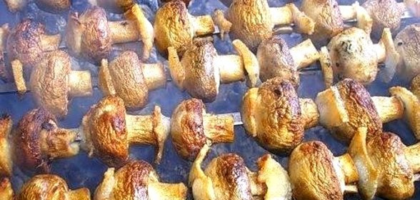 Шашлык из овощей и грибов