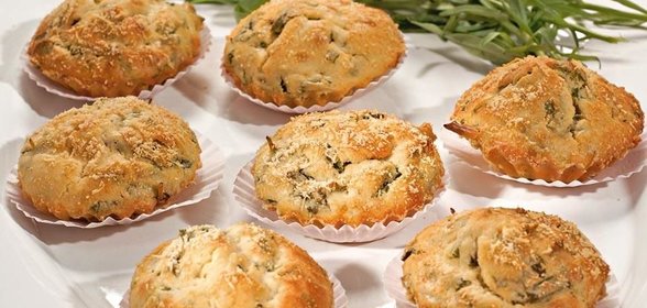 Кексы с кинзой и тархуном