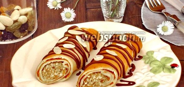 Блинчики на коньяке с ореховой начинкой