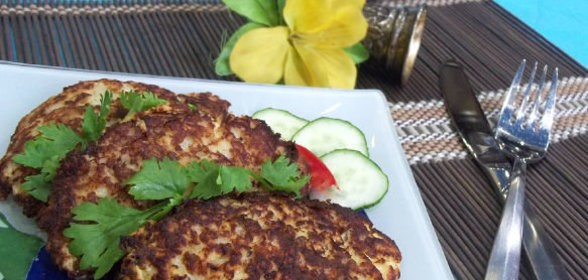 Рыбные котлеты с картофелем